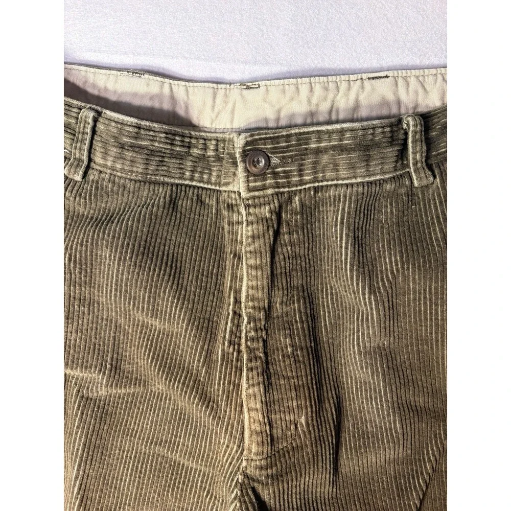WOOLRICH 1547 Dark Loden Brown Corduroy Trousers Pants 40x30 cotton